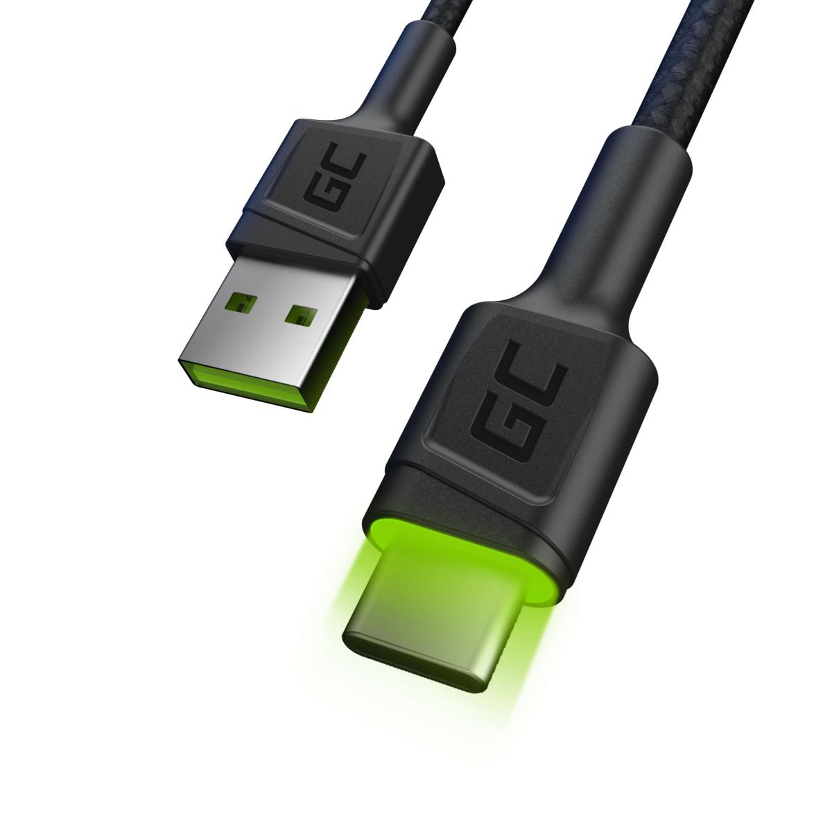 EU Product - Cable Ray USB Cable, USB-A - USB-C, 1,2m, LED backlight, QC 3.0 thumbnail