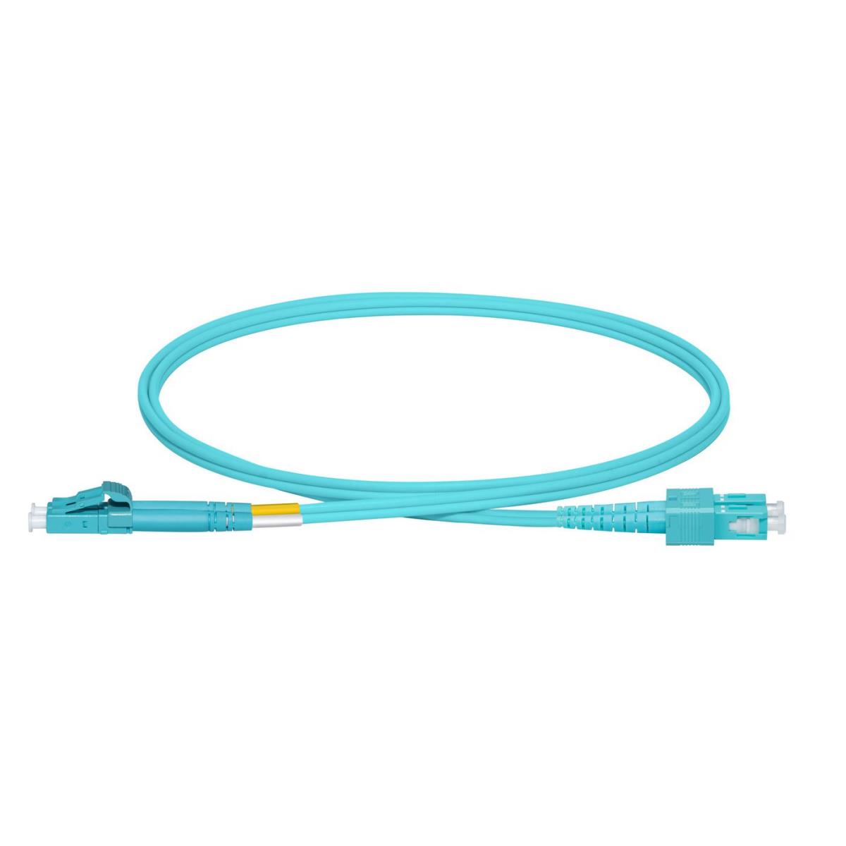 LC-SC multi mode Duplex OM3  50/125 LSZH 2m Fibre Patch  Cable thumbnail