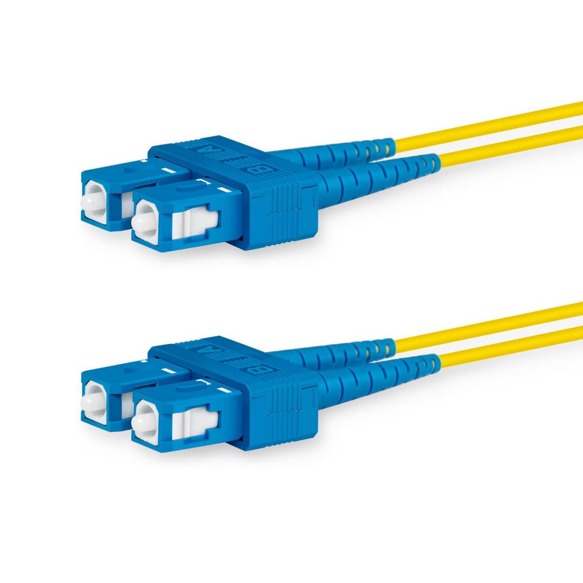 SC-SC single mode Duplex OS2  9/125 LSZH 2m Fibre Patch  Cable thumbnail