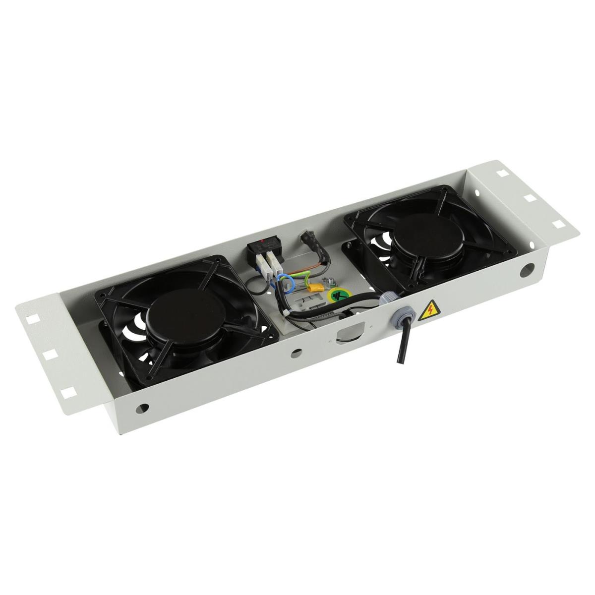 2 FANS, ANALOG THERMOSTAT  CONTROL FAN MODULE BUILT-IN  UK Plug thumbnail