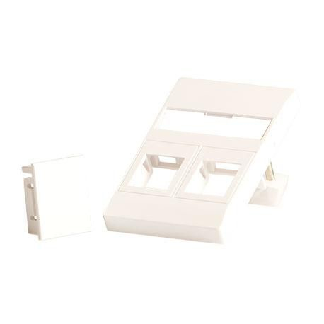 Wall plate for 2 x keystone.  Fits 50x75 mm FUGA outlet,  white thumbnail