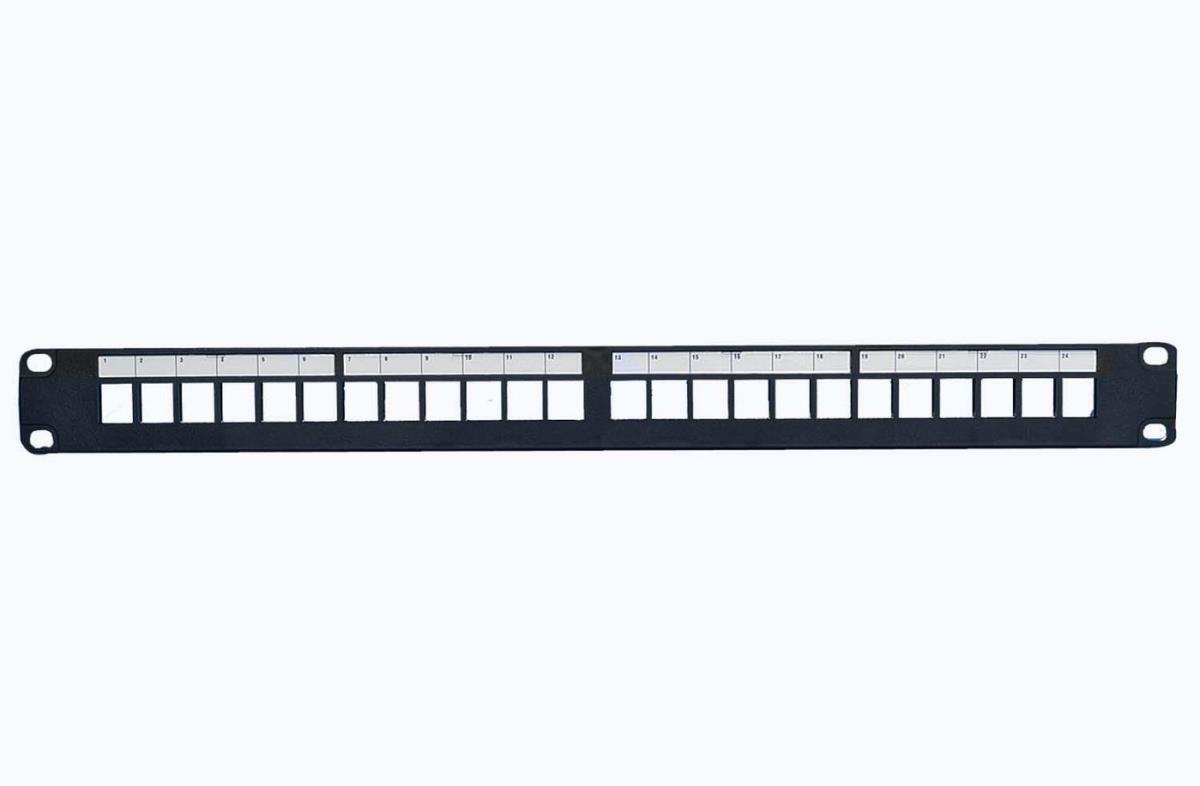 24-port STP Cat6 + Cat6a  patch panel 1U for 19