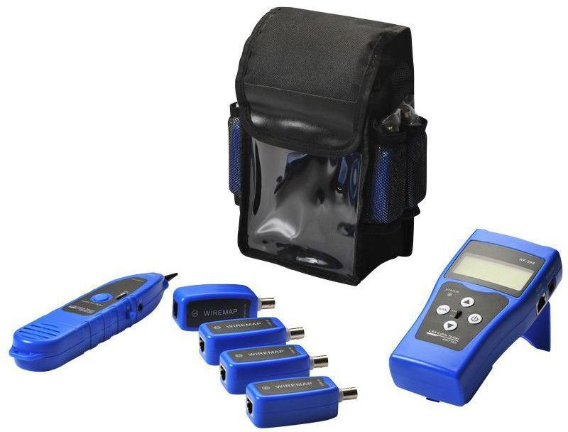 Network cable tester with 8 x  RJ45/BNC probes and tracer thumbnail