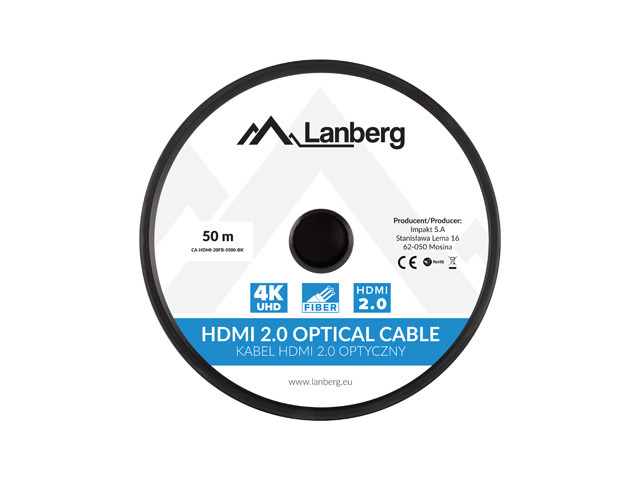 EU Product - HDMI M/M V2.0 Kabel 50m 4K optisch AOC schwarz thumbnail