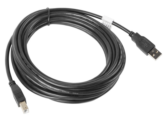 EU Product - USB-A(M)->USB-B(M) 2.0 Kabel 5m schwarz thumbnail