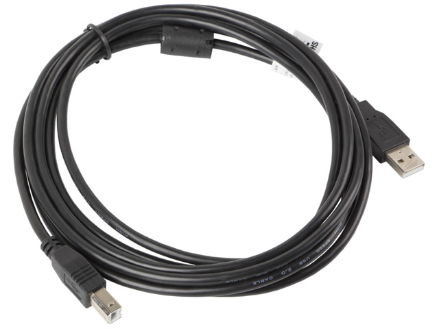 EU Product - USB-A(M)->USB-B(M) 2.0 Kabel 3,0m Ferrite sw thumbnail