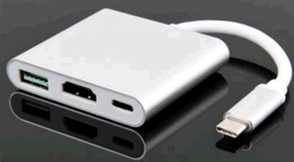 P11 Type C 3 Port Adapter - Grey (BYL-2003) thumbnail