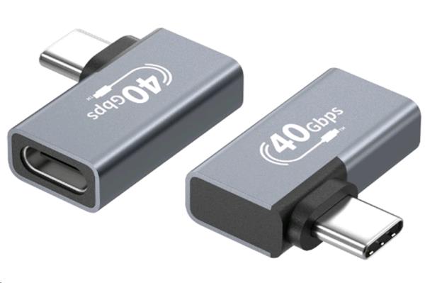 A30 Type C Right Angle (Male) to Type C (Female) L-Shape Adapter - Black (PQ122) thumbnail