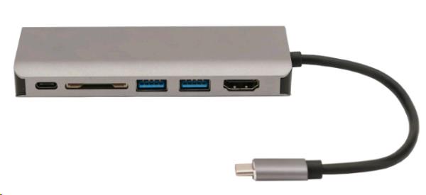 L72 Type C 6 Port Adapter - Silver thumbnail