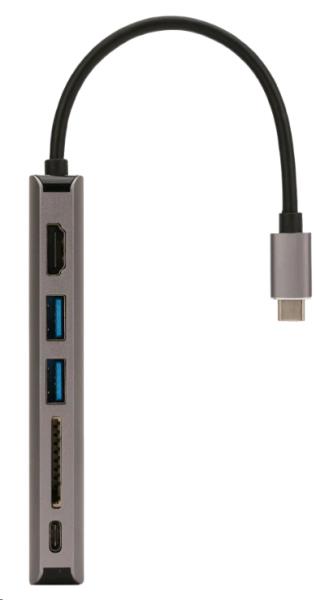 L72 Type C 6 Port Adapter - Silver thumbnail