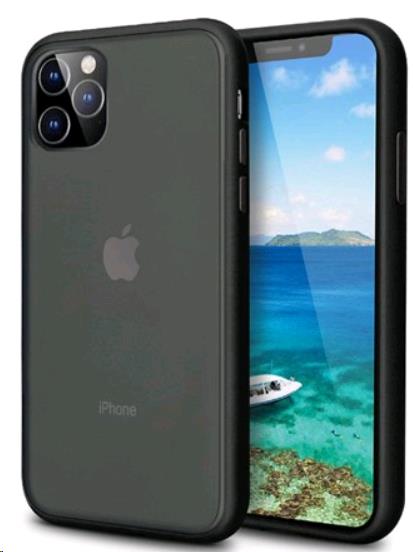Apple iPhone 11 Pro Max Matte Clear Case- Black thumbnail