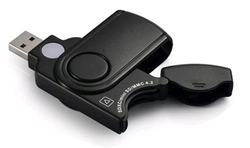 Q2 USB to Micro SD/SD Adapter - Black thumbnail