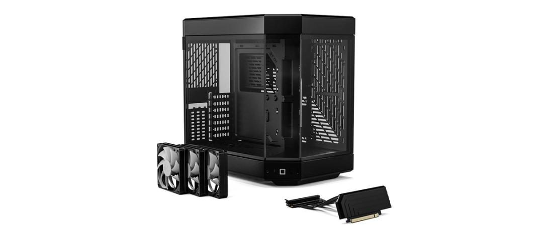 Y60 Dual Chamber Mid-Tower ATX Case - Black thumbnail