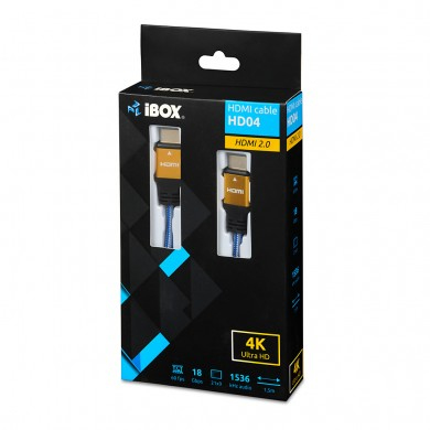 iBox ITVFHD04 HDMI cable 1.5 m HDMI Type A (Standard) Black,Blue,Gold thumbnail