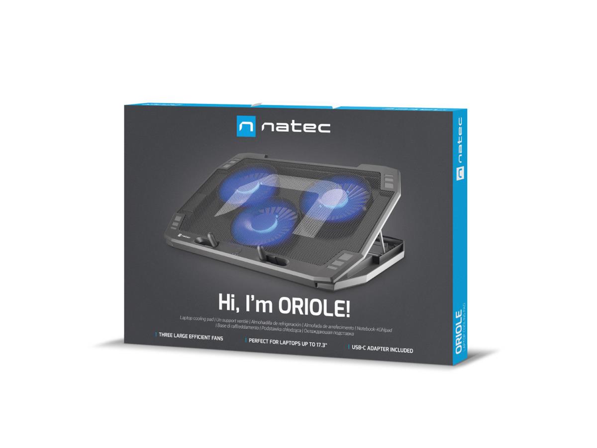 NATEC Oriole notebook cooling pad 43.9 cm (17.3