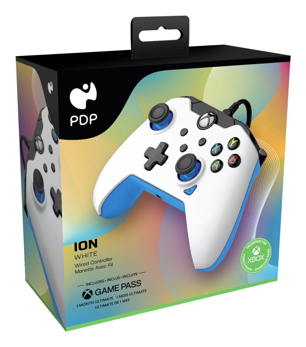 PDP Wired Controller: Ion White - Xbox Series X|S, Xbox One, Xbox, Windows 10/11 thumbnail