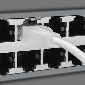 EU Product - Patchkabel UTP  CAT6a eGlow     d=2,8mm 1,00m  wei� thumbnail
