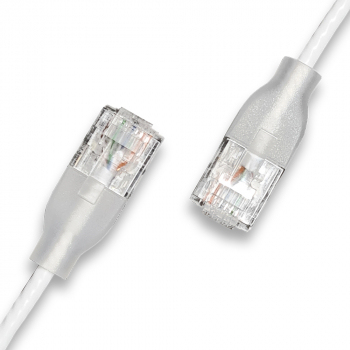 EU Product - Patchkabel UTP  CAT6a eGlow     d=2,8mm 10,00m wei� thumbnail