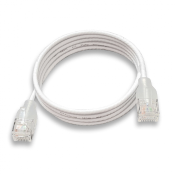 EU Product - Patchkabel UTP  CAT6a eGlow     d=2,8mm 2,00m  wei� thumbnail
