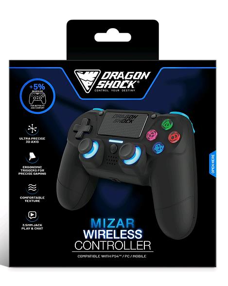 DragonShock Controller Mizar Wireless schwarz PS4 thumbnail