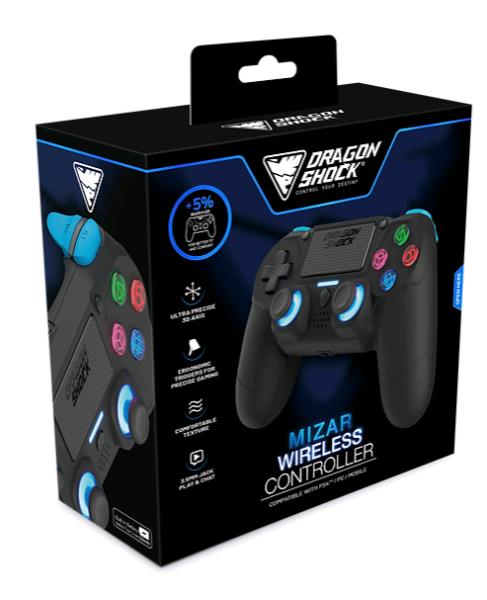 DragonShock Controller Mizar Wireless schwarz PS4 thumbnail