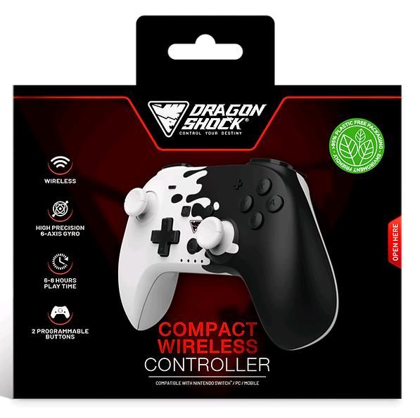 EU Product - Dragonshock PopTop Compact Black, White Bluetooth Gamepad Nintendo Switch thumbnail