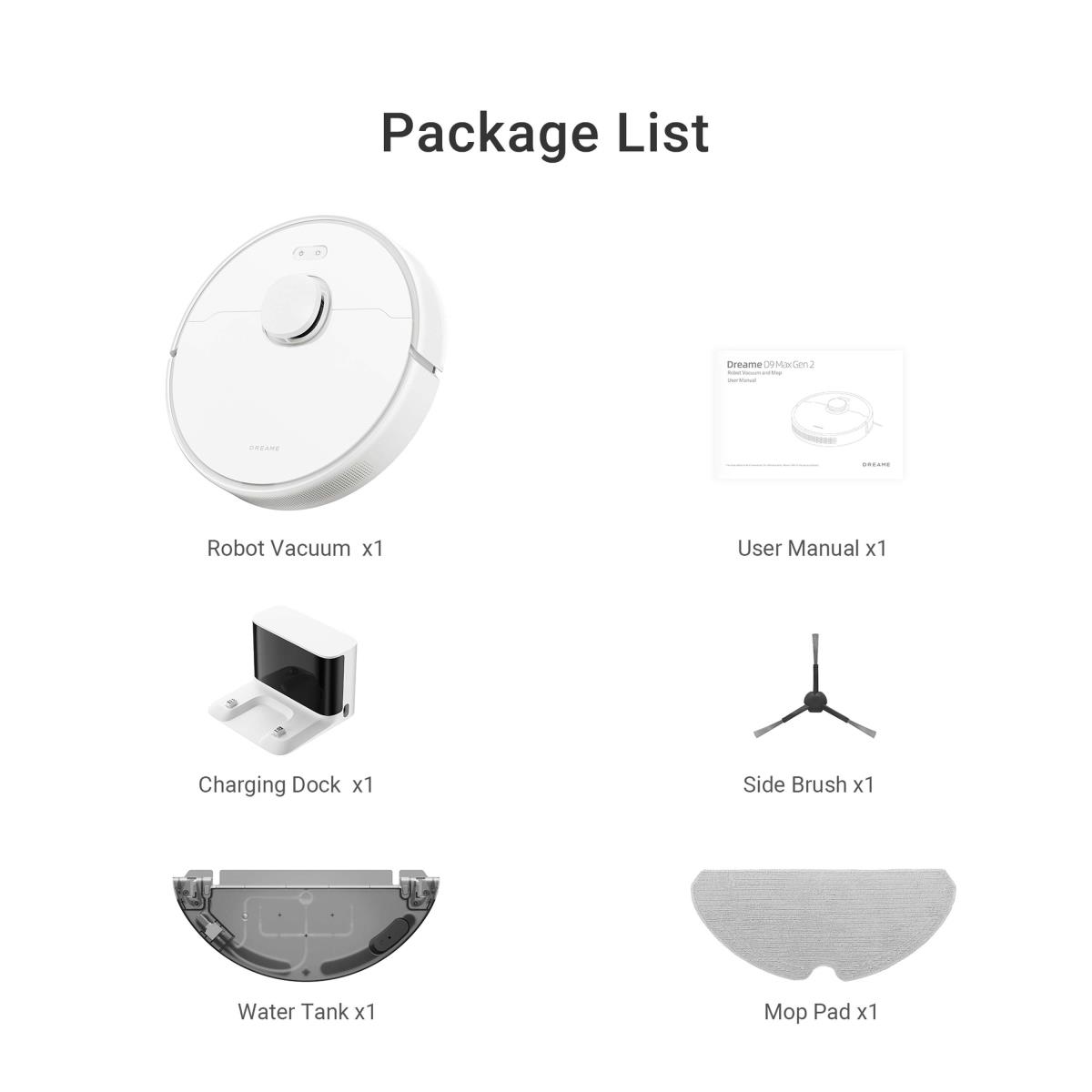 Dreame D9 Max Gen 2 White thumbnail