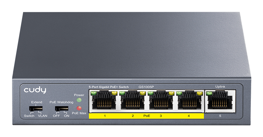 EU Product - GSwitch 5P GS1005P PoE+ - Switch - Switch - 1 Gbps thumbnail
