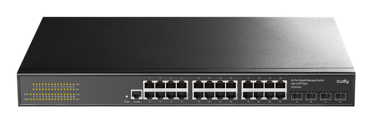 EU Product - GS2024S2 Switch Layer 2 Managed mit 4 Gigabit SFP - Switch - 0.1 Gbps thumbnail