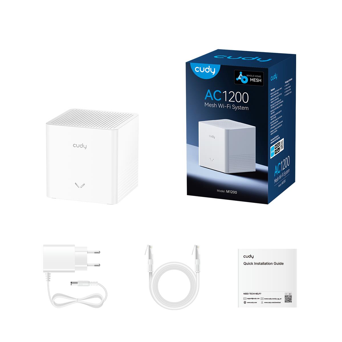 EU Product - M1200 AC1200 Wi-Fi Mesh Solution 1er-Pack - Router - WLAN thumbnail