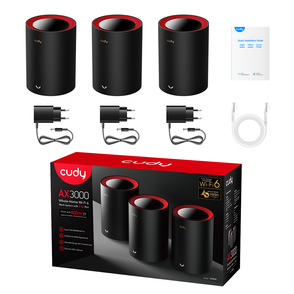 EU Product - AX3000 Wi-Fi 6 Mesh System 2.5G Solution 3 Pack - Access Point - WLAN thumbnail