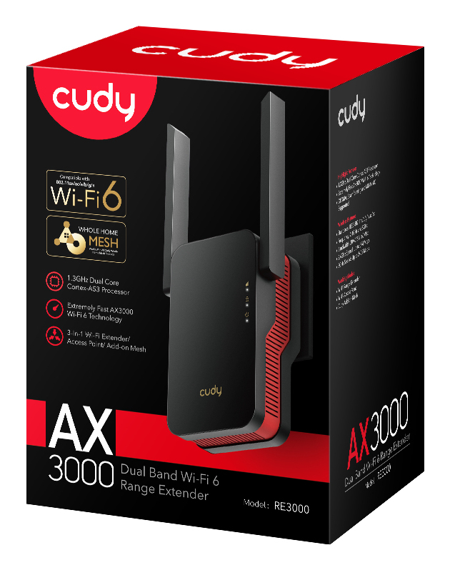 EU Product - RE3000 AX3000 WiFi 6 Mesh Repeater - Repeater - WLAN thumbnail