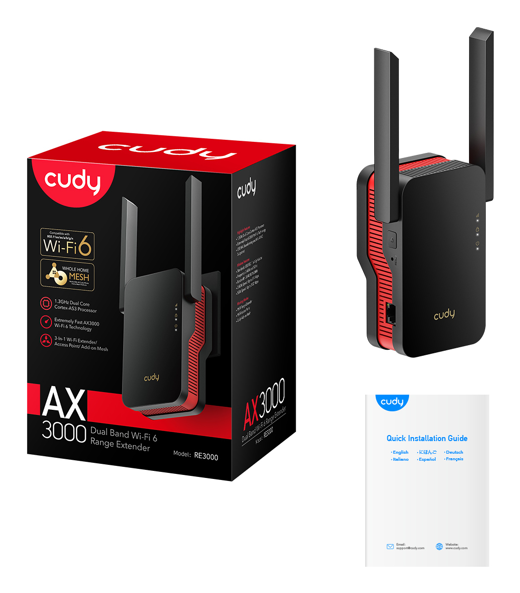 EU Product - RE3000 AX3000 WiFi 6 Mesh Repeater - Repeater - WLAN thumbnail