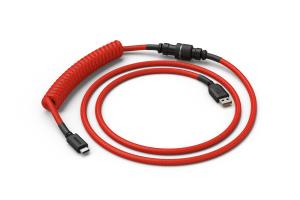 GLO-CBL-COIL-RED GLORIOUS PC GAMING RACE Coiled Cable USB-C to USB-A - Crimson Red (GLO-CBL-COIL-RED)