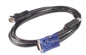 AP5253 APC KEYBOARD / VIDEO / MOUSE (KVM) CABLE - 4 PIN USB TYPE A, HD-15 - HD-15 - 6 FT