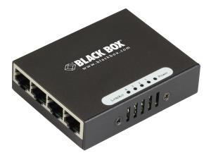 LGB304A BLACK BOX GIGABIT ETHERNET (1000-MBPS) SWITCH - (4) 10/100/1000-MBPS COPPER RJ45, GSA, TAA