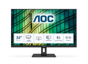 U32E2N AOC 80cm/31,5 (3840x2160) AOC Essential-Line U32E2N 16:9 4ms HDMI DisplayPort VESA Speaker 4K UHD Black