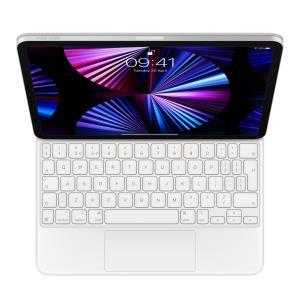 MJQJ3B/A APPLE Magic Keyboard - Keyboard and folio case - with trackpad - backlit - Apple Smart connector - QWERTY - UK - white - for 11-inch iPad Pro (1st generation, 2nd generation, 3rd generation), 10.9-inch iPad Air (4th generation)