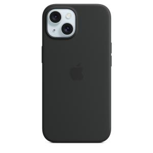 MT0J3ZM/A APPLE - Back cover for mobile phone - MagSafe compatibility - silicone - black - for iPhone 15