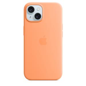 MT0W3ZM/A APPLE - Back cover for mobile phone - MagSafe compatibility - silicone - orange sorbet - for iPhone 15