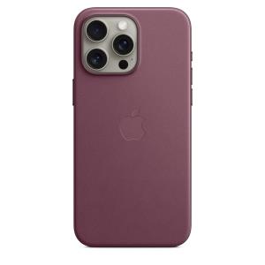 MT4X3ZM/A APPLE - Back cover for mobile phone - MagSafe compatibility - microtwill, FineWoven - mulberry - for iPhone 15 Pro Max