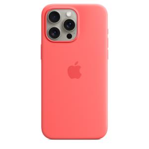 MT1V3ZM/A APPLE - Back cover for mobile phone - MagSafe compatibility - silicone - guava - for iPhone 15 Pro Max