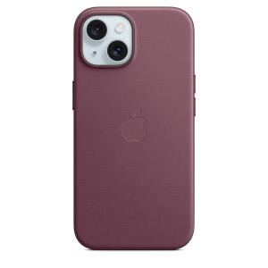 MT3E3ZM/A APPLE - Back cover for mobile phone - MagSafe compatibility - microtwill, FineWoven - mulberry - for iPhone 15