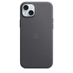 MT423ZM/A APPLE - Back cover for mobile phone - MagSafe compatibility - FineWoven - black - for iPhone 15 Plus