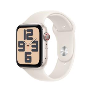 MXGU3QF/A APPLE Watch SE GPS + Cellular 44mm Starlight Aluminium Case with Starlight Sport Band - M/L