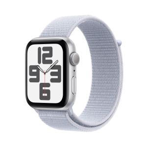 MXET3QF/A APPLE Watch SE GPS 44mm Silver Aluminium Case with Blue Cloud Sport Loop
