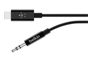 F7U079BT06-BLK BELKIN RockStar - Audiokabel - 24 pin USB-C mnnlich zu mini-phone stereo 3.5 mm mn...