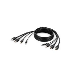 F1DN2CCBL-HH6T BELKIN TAA Dual-Head HDMI to HDMI High Retention KVM Combo Cable  1.8m