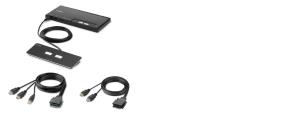 2-Port Dual Head HDMI Modular Secure KVM Switch PP4.0 W/Remote - cables incl. thumbnail