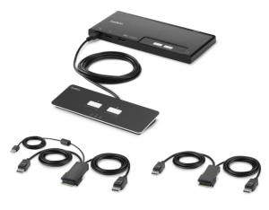 F1DN202MOD-PP-4 BELKIN 2-Port Dual Head DP Modular Secure KVM Switch PP4.0 W/Remote - cables incl.